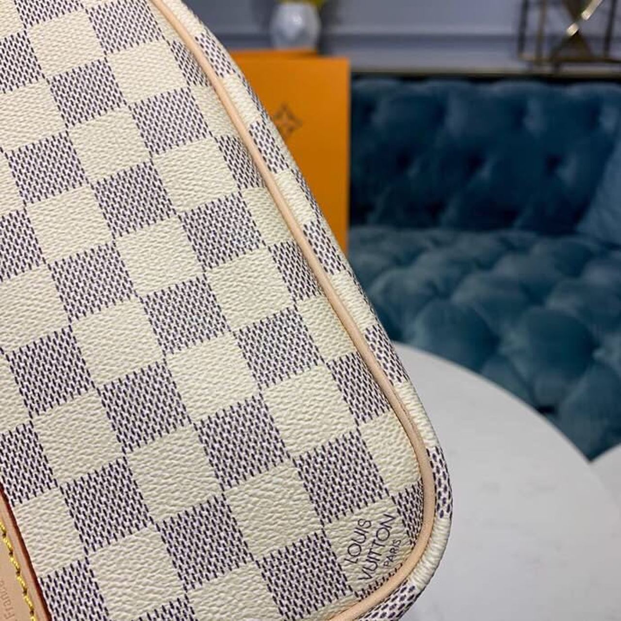 Top Quality Keepall Bandouliere 45 Damier Azur Canvas For Women, WoBags, Travel Bags 17.7in/45cm Top Quality N41430