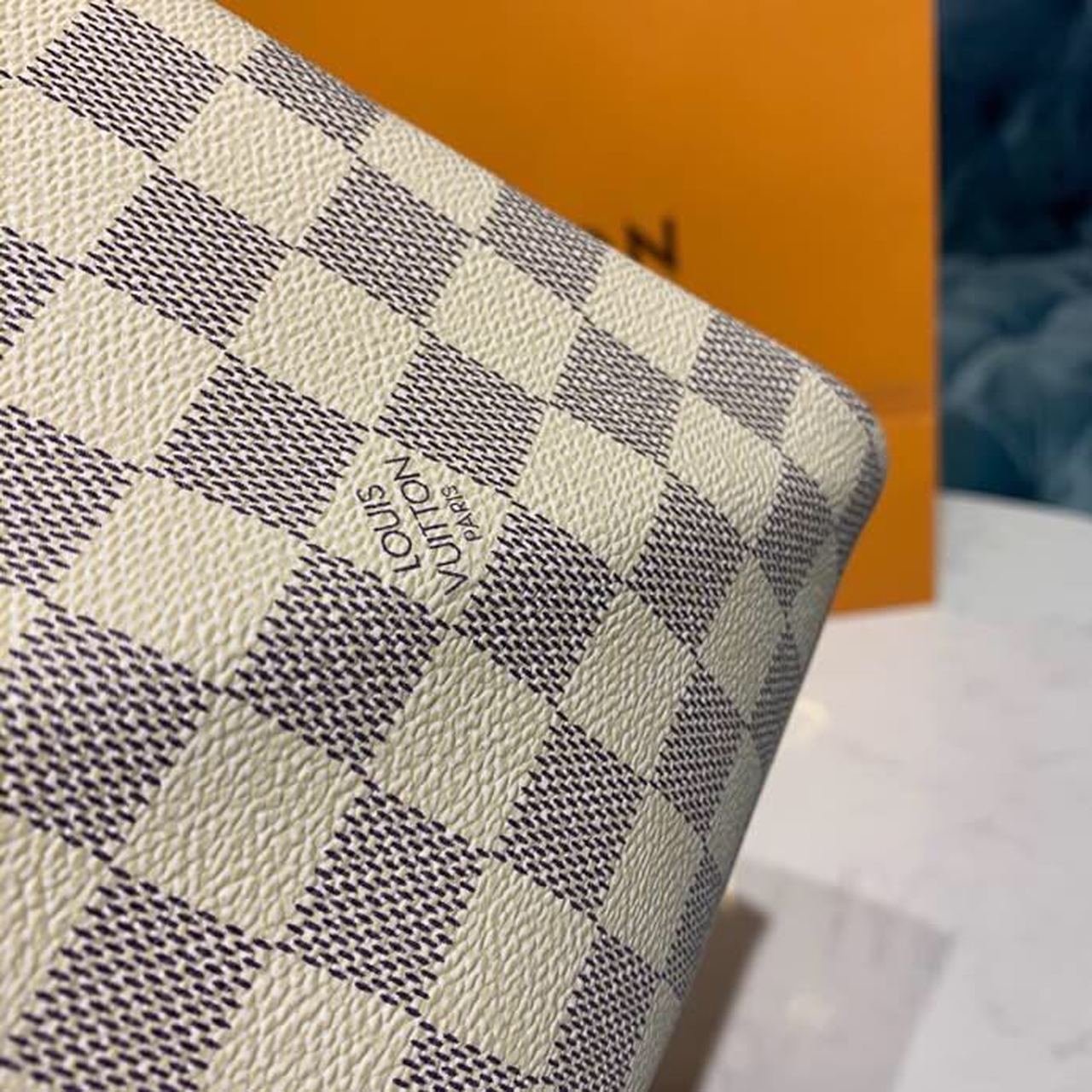 Top Quality Keepall Bandouliere 45 Damier Azur Canvas For Women, WoBags, Travel Bags 17.7in/45cm Top Quality N41430