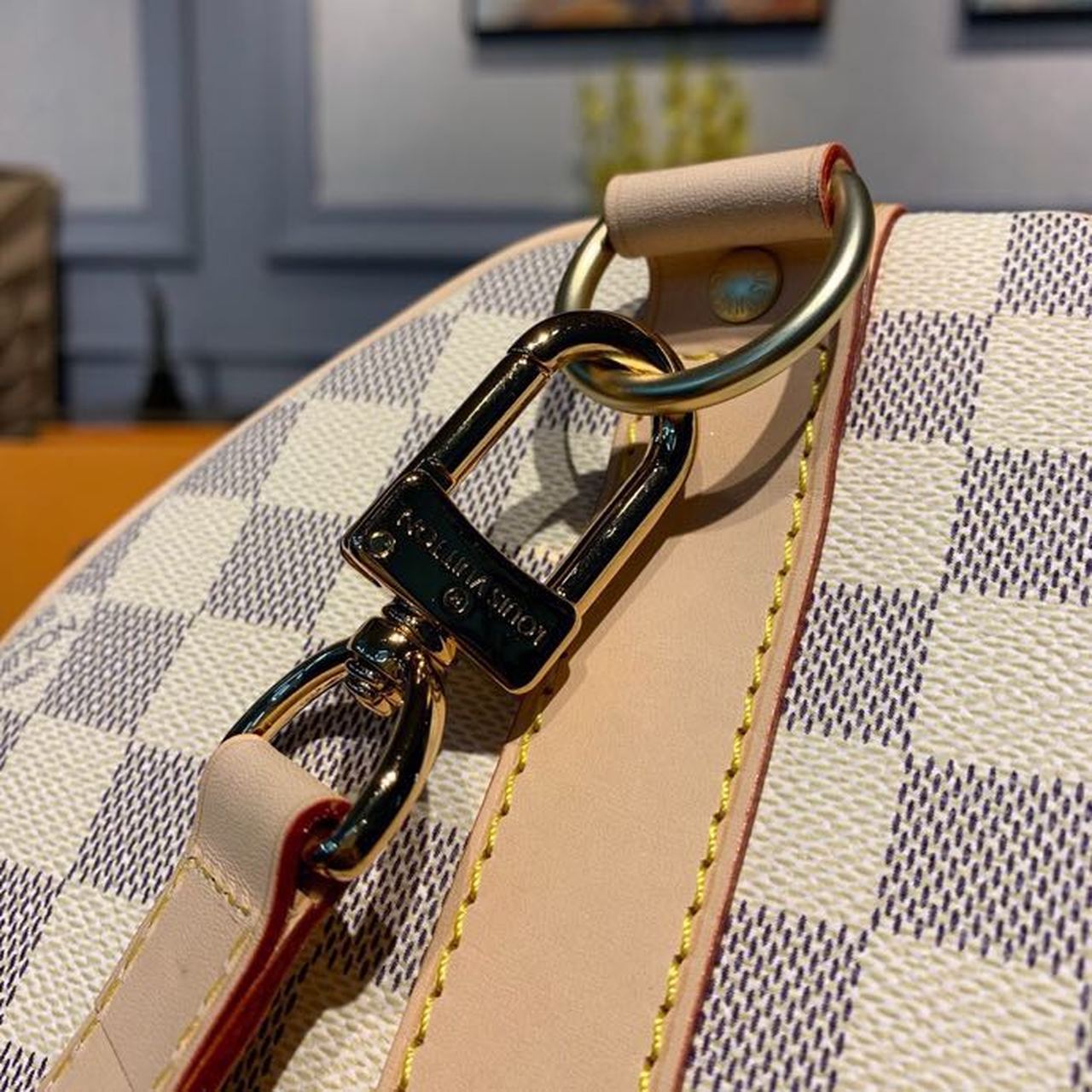 Top Quality Keepall Bandouliere 45 Damier Azur Canvas For Women, WoBags, Travel Bags 17.7in/45cm Top Quality N41430