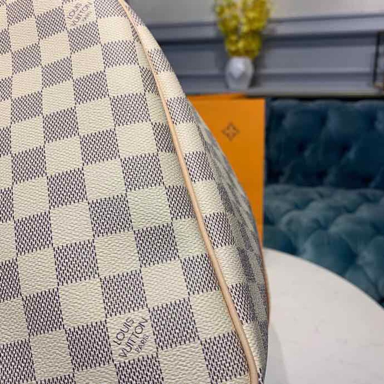 Top Quality Keepall Bandouliere 55 Damier Azur Canvas For Women,  Travel Bags 21.7in/55cm Top Quality N41429