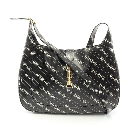 GUCCI GUCCI * Luxury Balenciaga Trending 2025 Hacker Jackie 1961 Shoulder bag Leather Black White