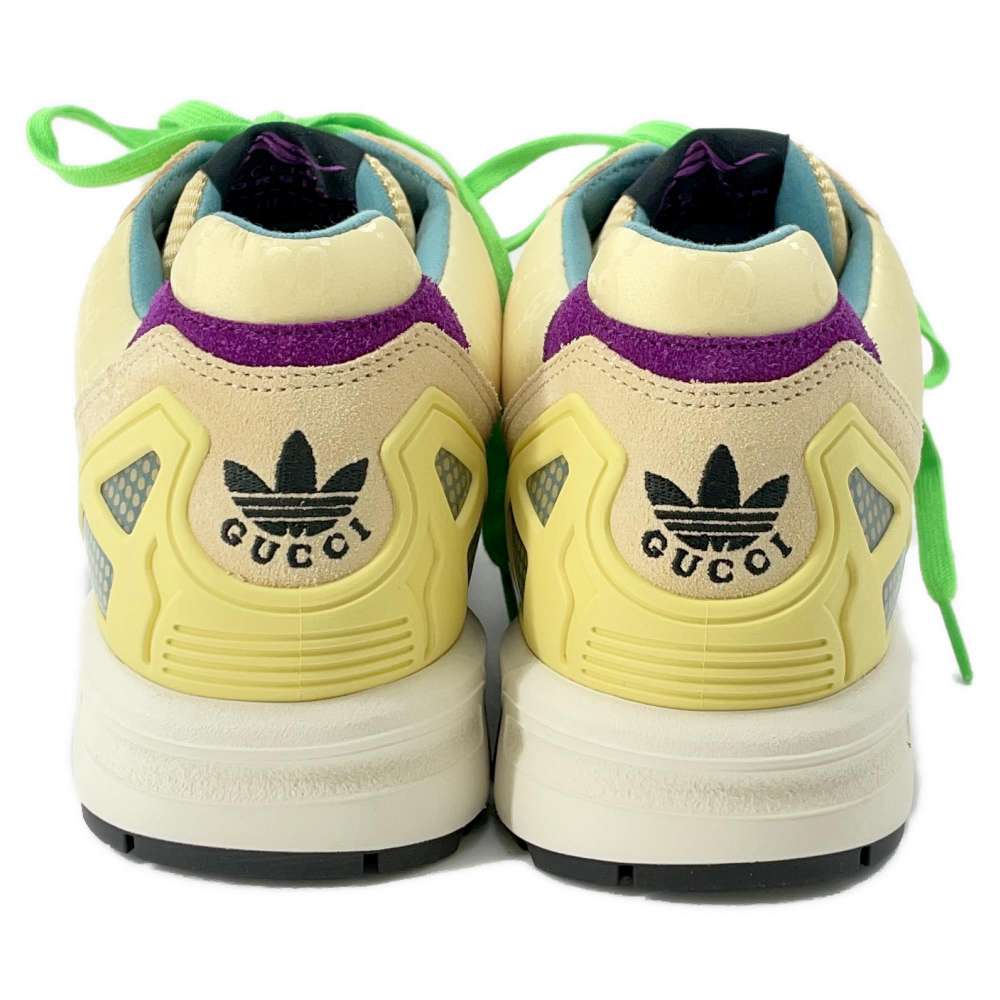 GUCCI adidas Men's ZX8000 Sneakers Beige/Purple/Blue 721936 Leather Nylon Size 9