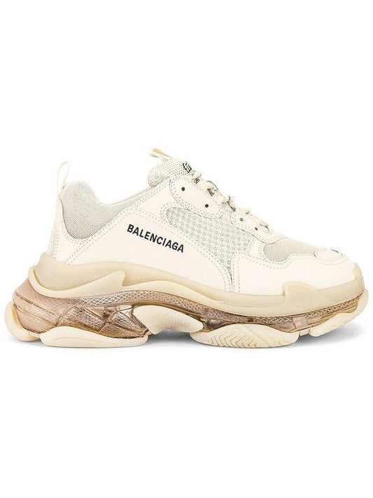 Luxury Balenciaga Trending 2025 Triple S Clear Sole Low Top Sneakers Beige