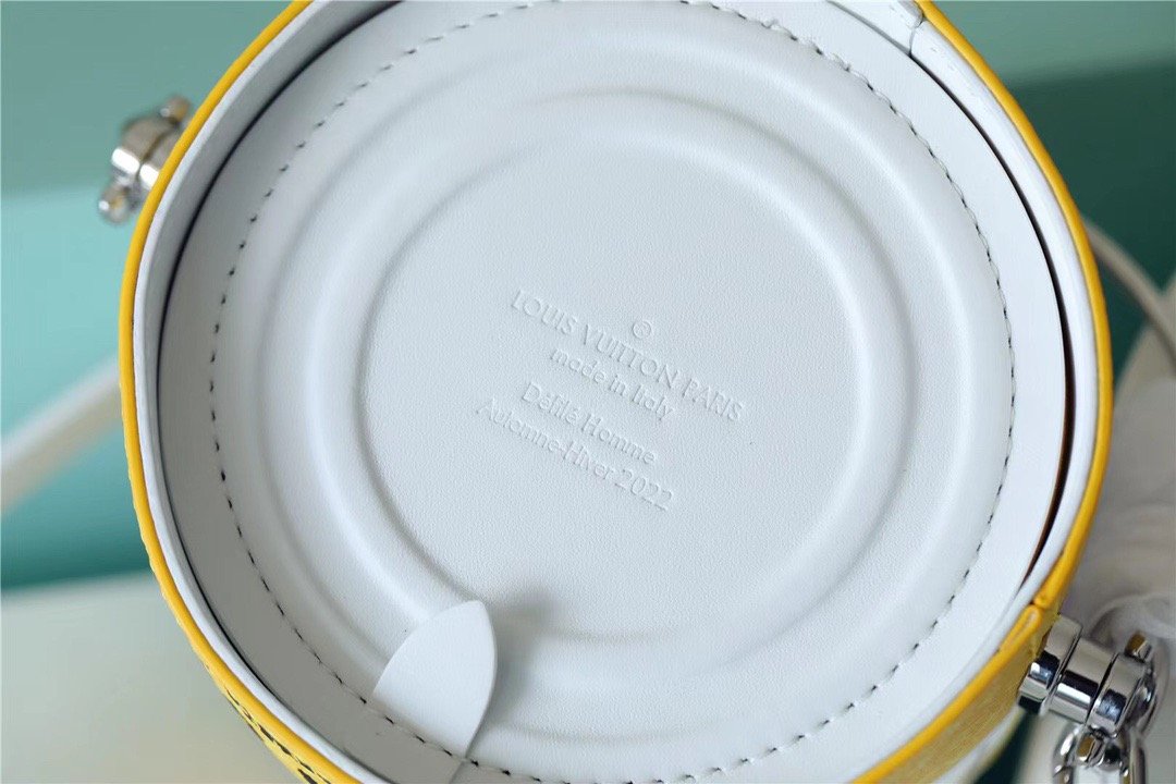 Top Quality Paint Can Coated Canvas By Virgil Ablohs Yellow For Women, Womens Bags, Shoulder And Crossbody Bags 6.7in/17cm Top Quality M81593