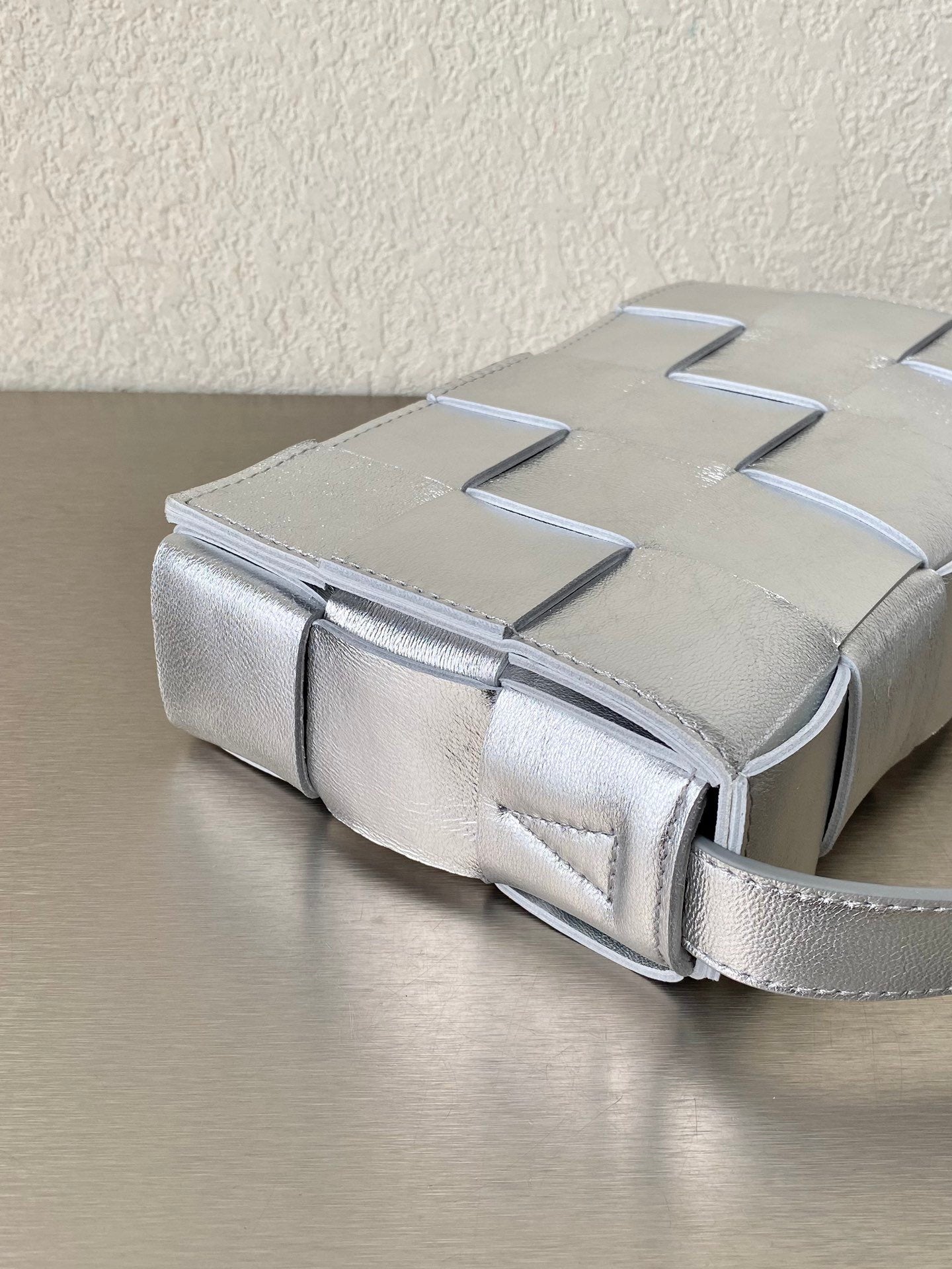 Top Quality Cassette Crossbody Bag Silver, For Women, Bags 9.1in/23cm 