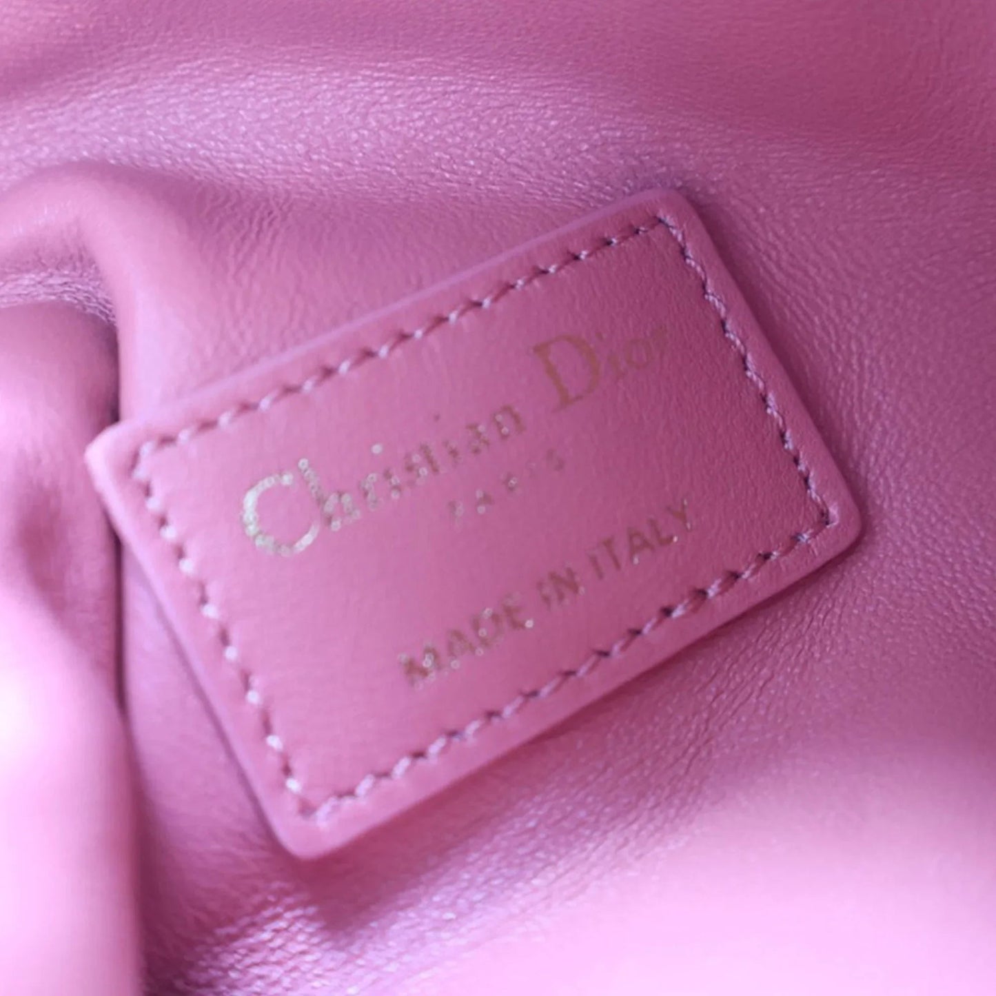 Pink Dior Small Calfskin Macrocannage Diortravel Nomad Pouch Handbag