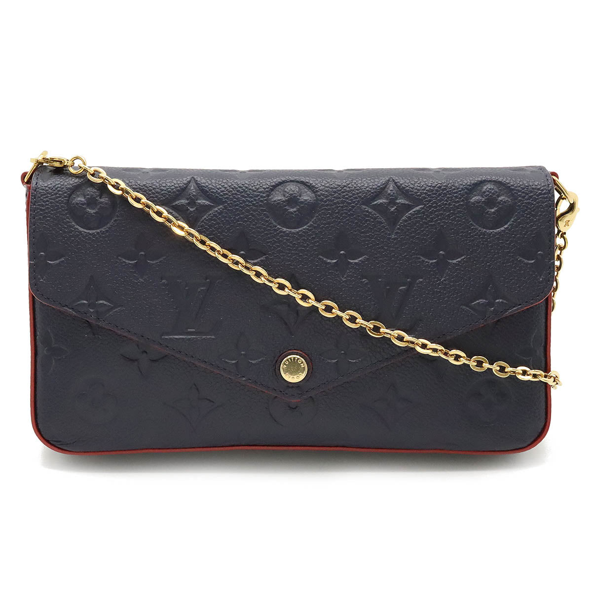 LOUIS VUITTON Louis Vuitton Monogram Emplant Poschet Felice Ferretche 2WAY Sheldor  Marine Rouge M64099