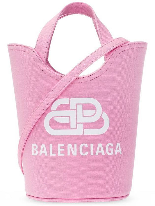 Luxury Balenciaga Trending 2025 Logo Wave Bucket Tote Bag Pink