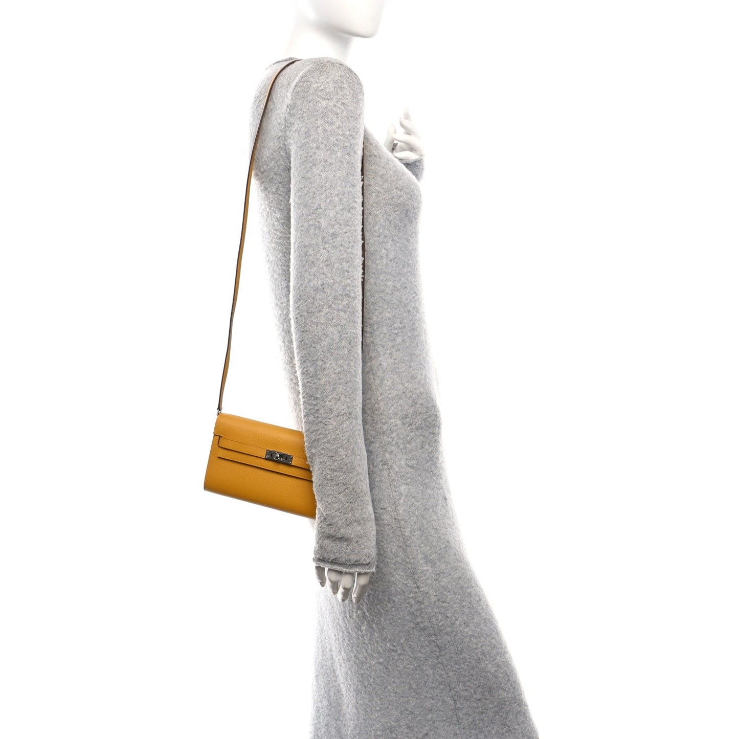 Hermes Epsom Kelly Wallet To Go Jaune Ambre