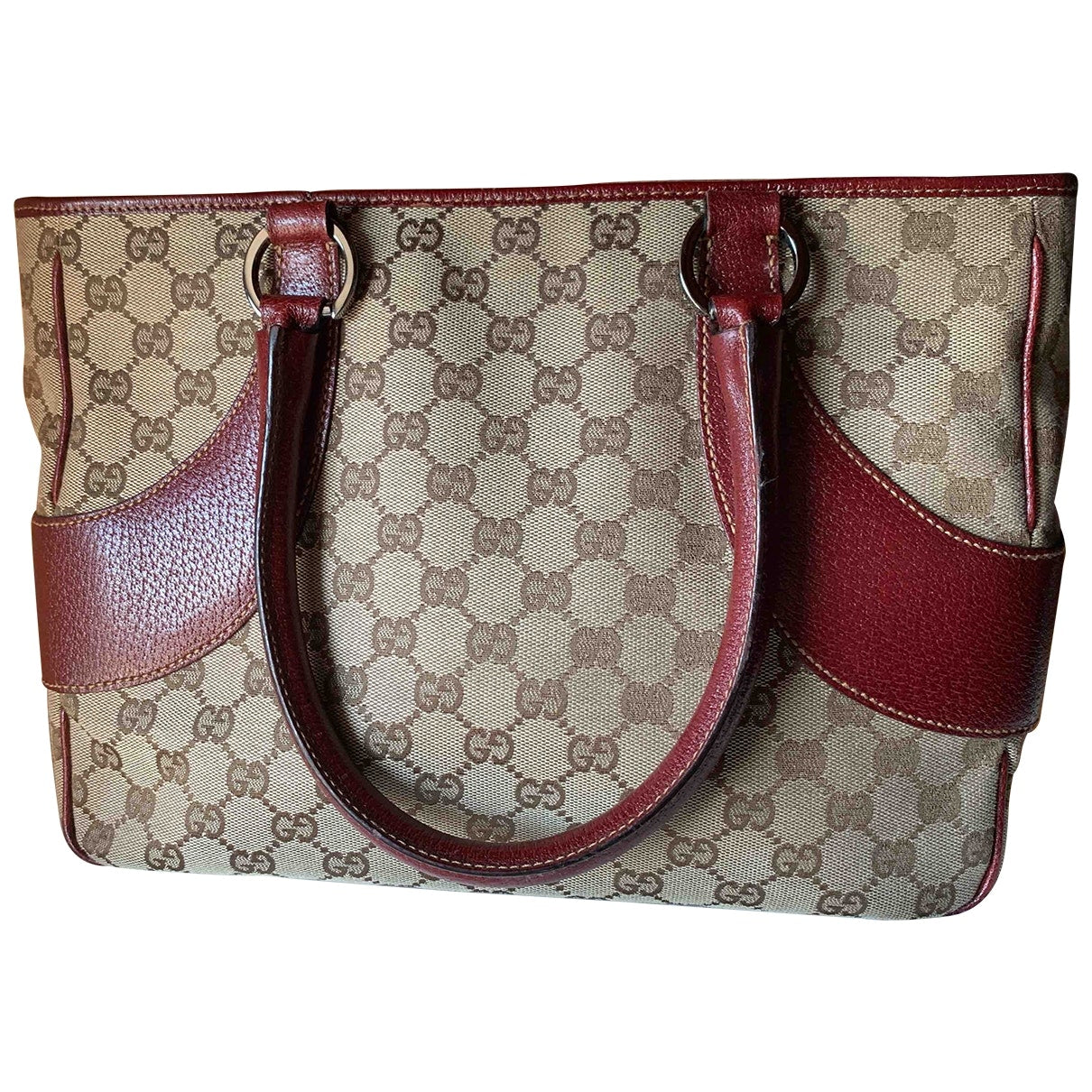 Gucci  Beige Cloth Handbag