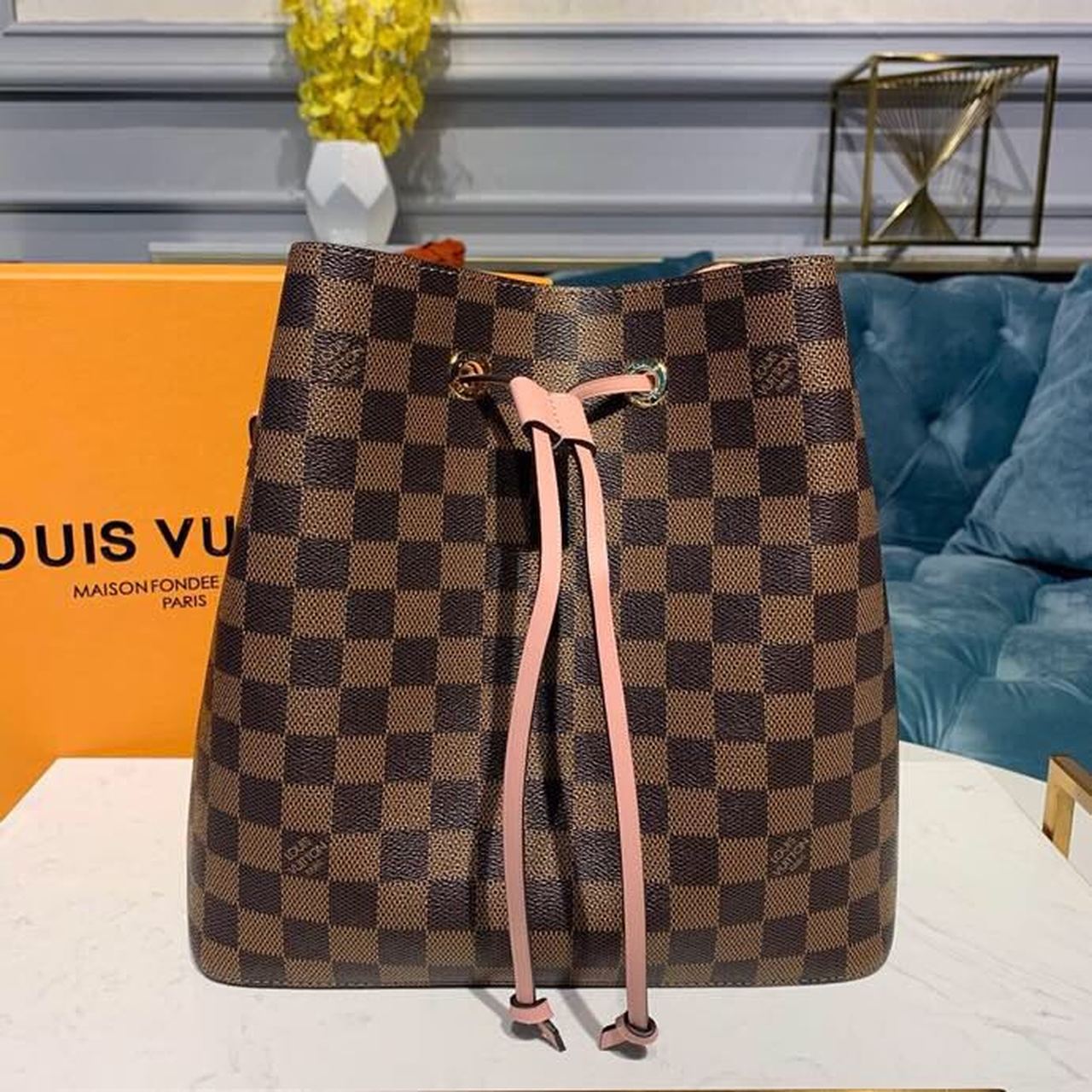 Top Quality Neo Noe BB Bucket Bag 26cm Damier Ebene Canvas Spring/Summer Collection N40198, Venus