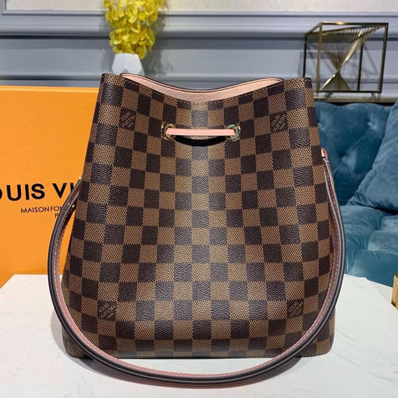 Top Quality Neo Noe BB Bucket Bag 26cm Damier Ebene Canvas Spring/Summer Collection N40198, Venus