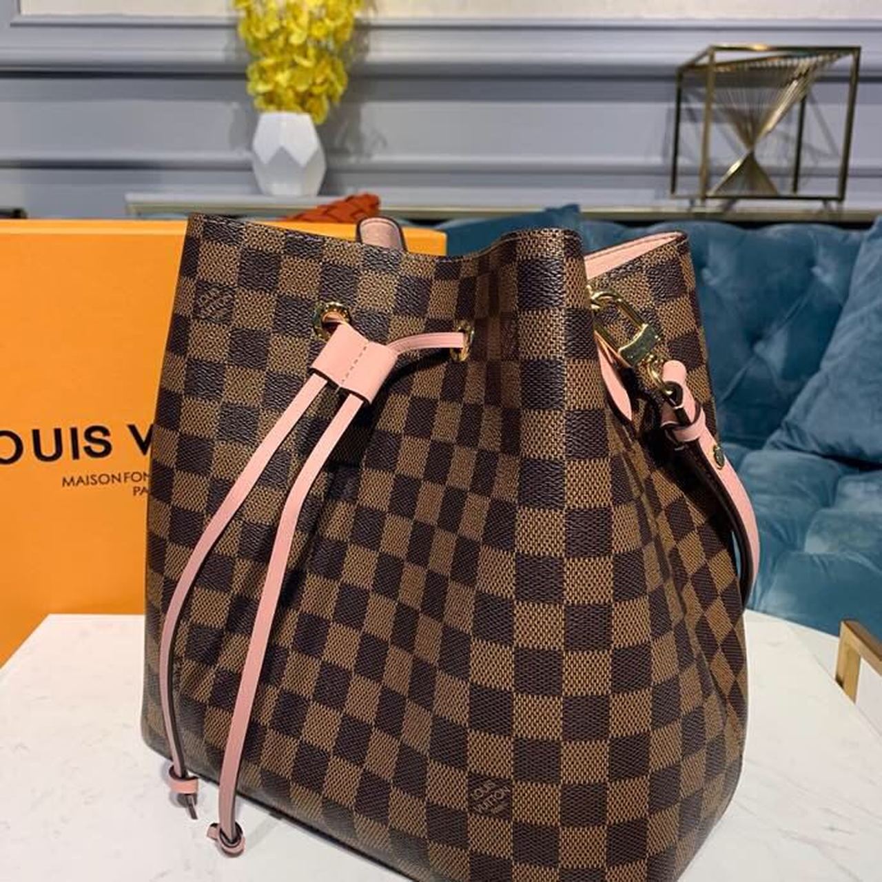 Top Quality Neo Noe BB Bucket Bag 26cm Damier Ebene Canvas Spring/Summer Collection N40198, Venus