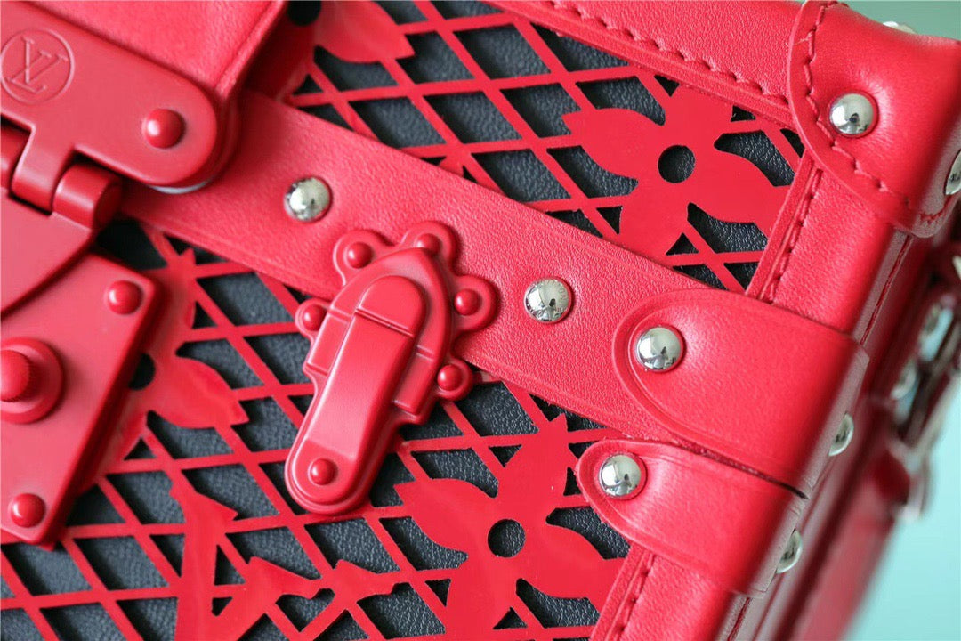 Top Quality Petite Malle Monogram Red For Women, Womens Handbags, Shoulder And Crossbody Bags 7.9in/20cm Top Quality 