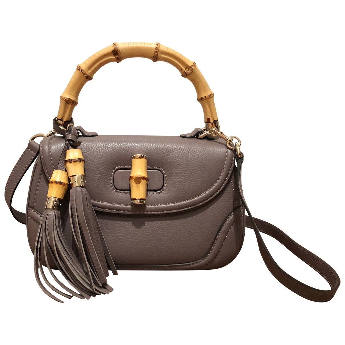 Gucci bamboo  leather handbag