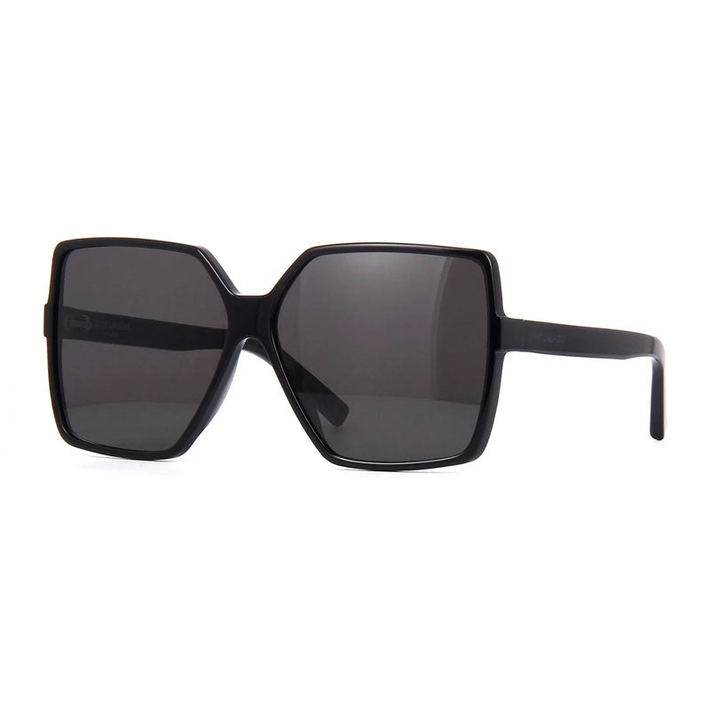 Saint Laurent Sunglasses Square Full Rim, Black Frame and Grey Lens SL232BETTY001