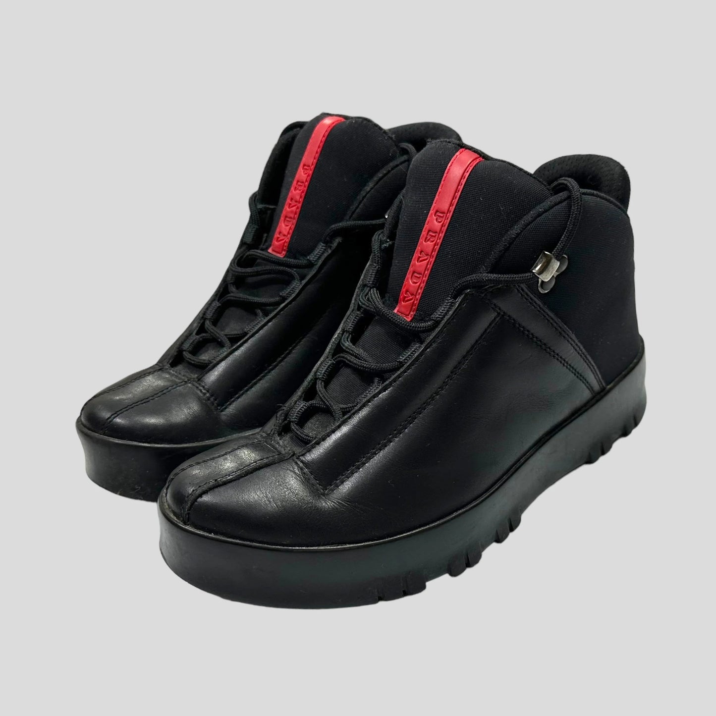 Prada Sport 00’s Leather & Nylon Boots - UK6