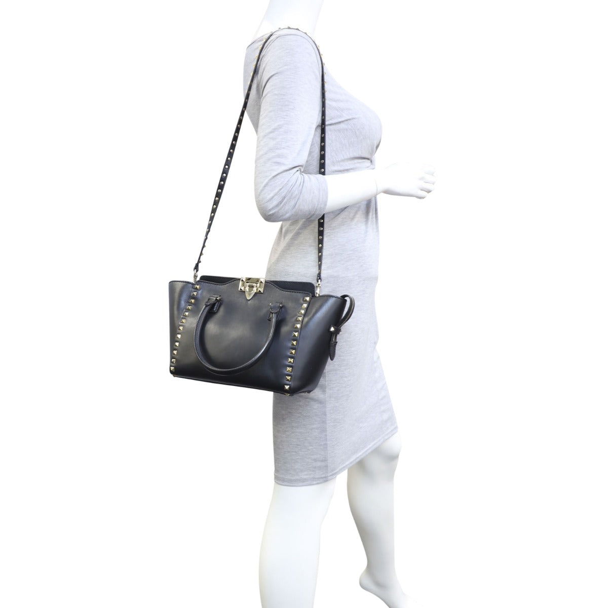 Valentino Rockstud Pagoda Tote Small