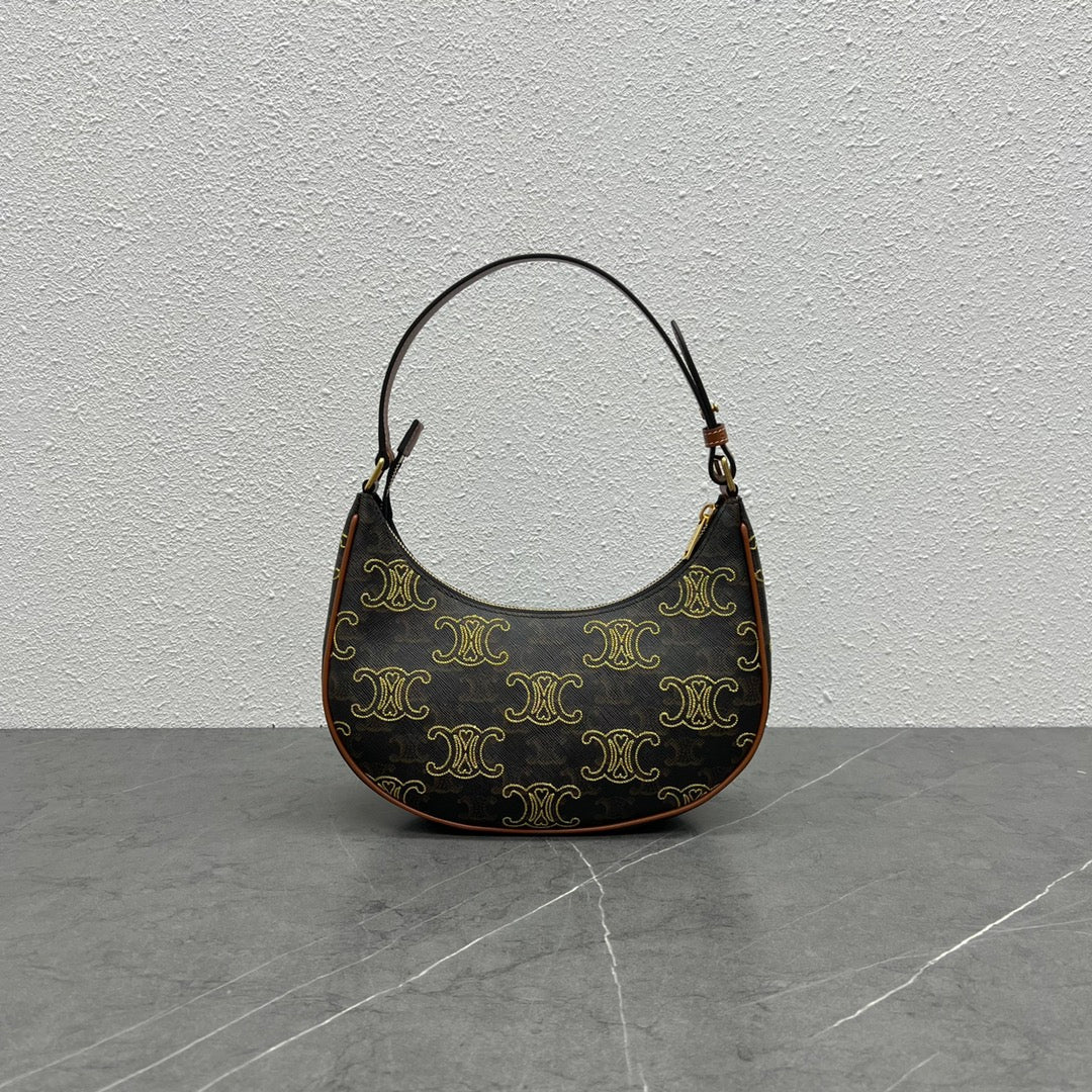 Top Quality Ava Bag In Triomphe Canvas Xl Brown For Women 9in/23.5cm