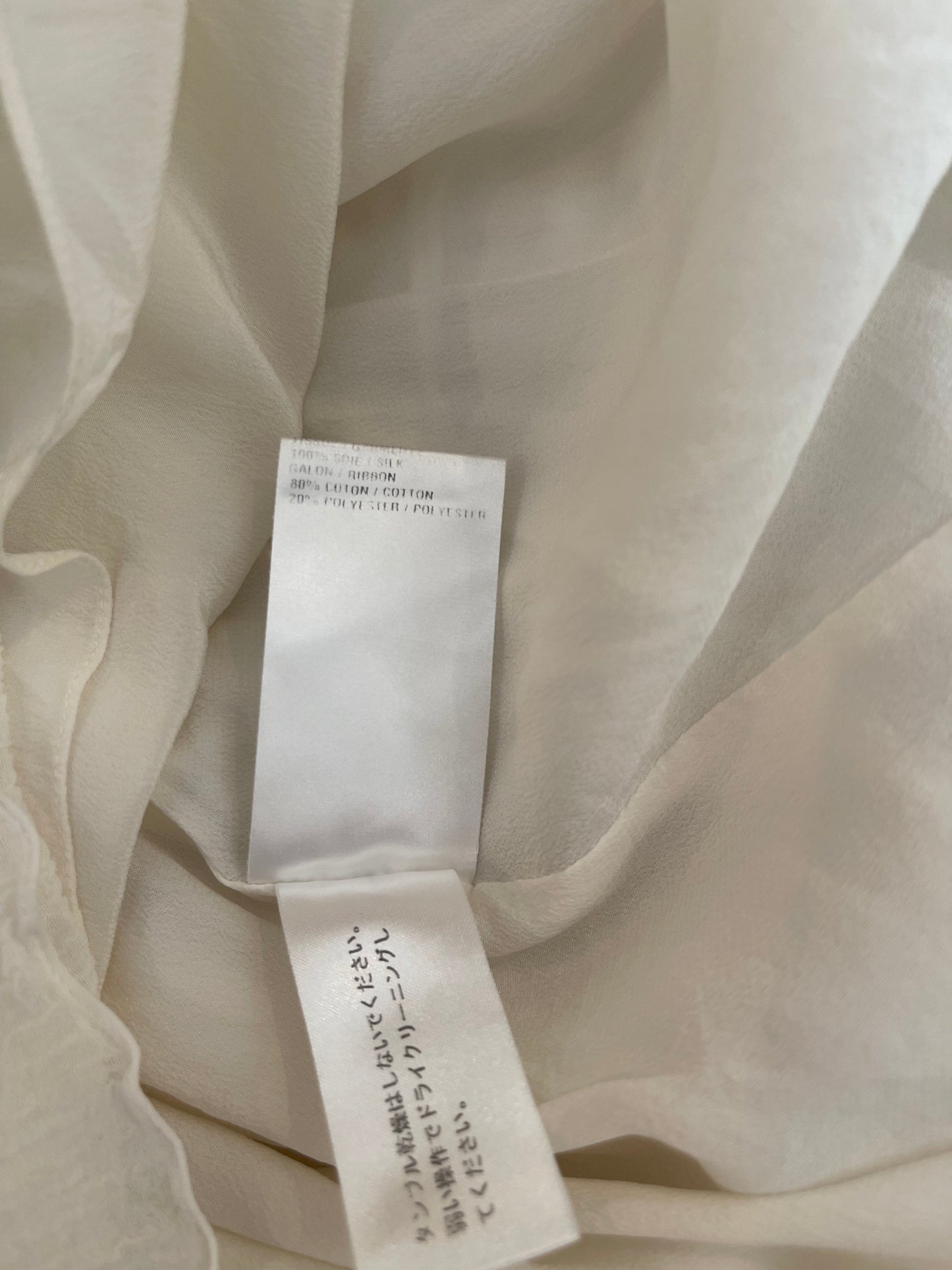 ChloŽ Cream Long-Sleeve Top with Embroideries and Cut-Out Detail FR 38 (UK 10)