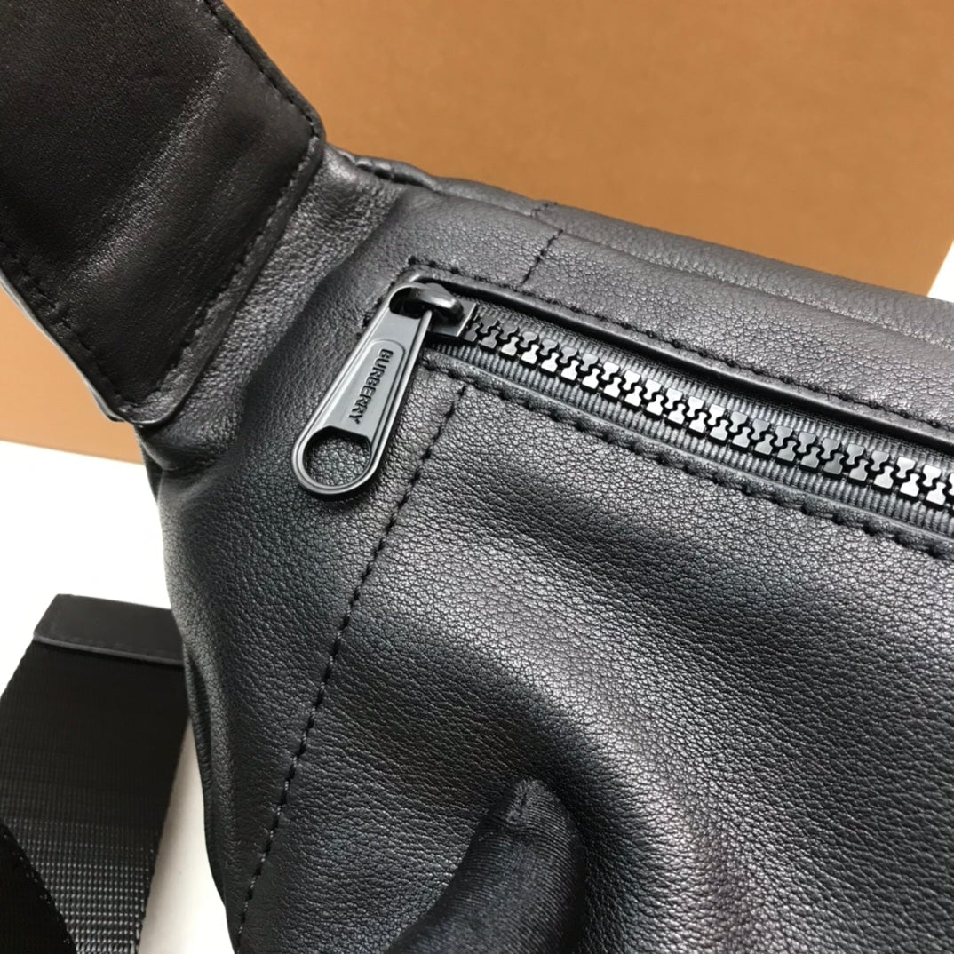 Top Quality Sonny Logo-Embossed Belt Bag Black For Men, Bags 12.2in/31cm