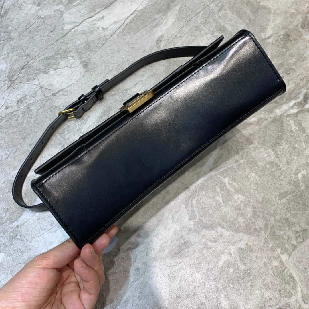 Top Quality Hourglass Handbag In Black, For Women,  Bags 9.8in/25cm