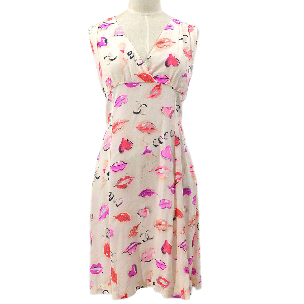 Chanel 1995 Coco sleeveless silk dress