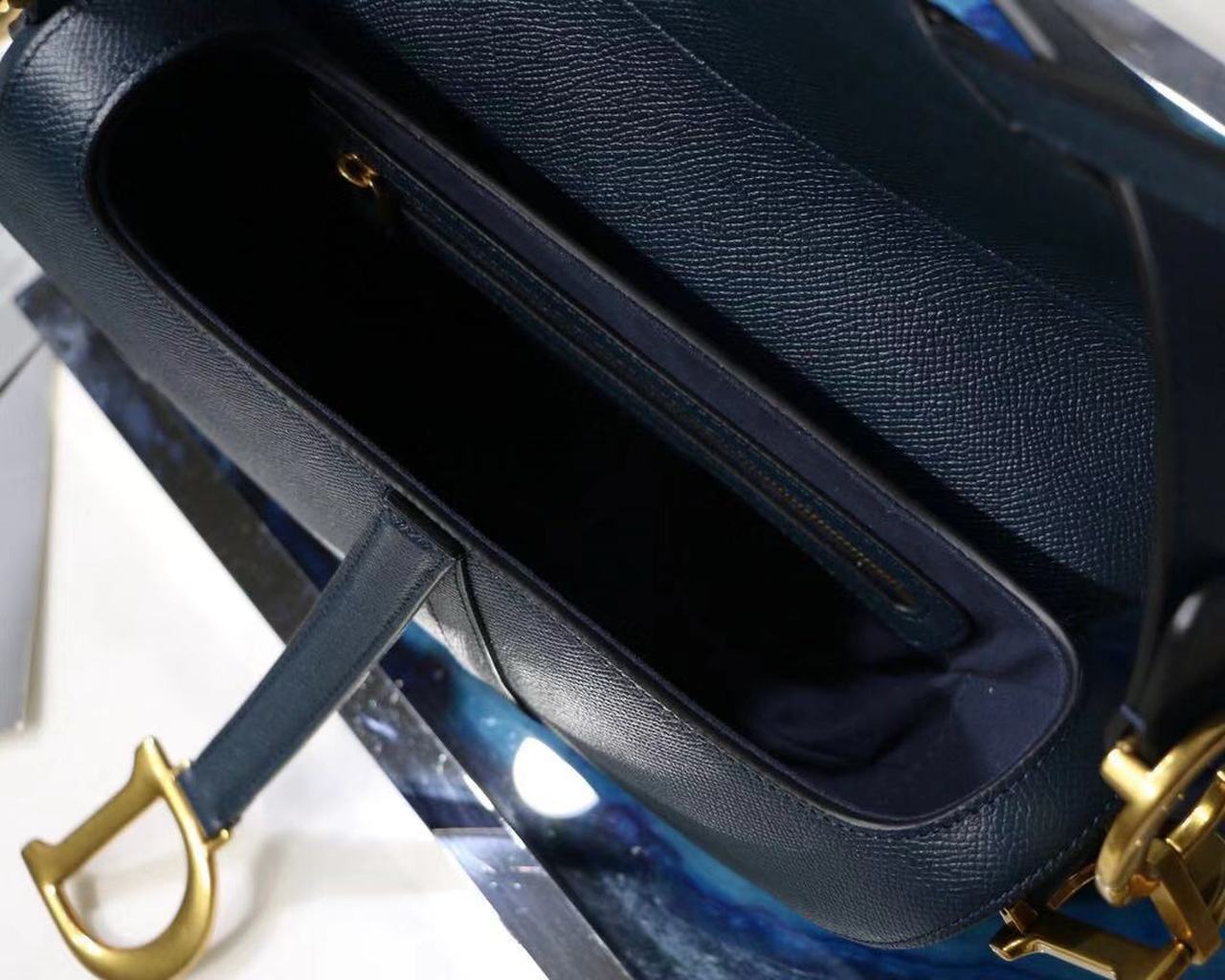 Top Quality Saddle Shoulder Bag Blue For Women 7in/17cm CD