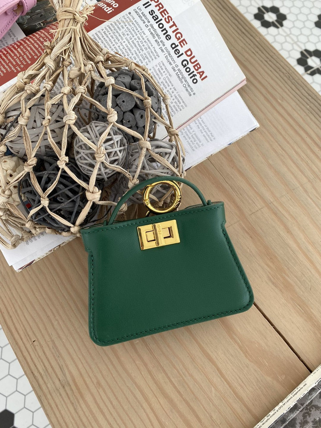 FI Nano Top Quality Charm Crossbody Green Bag For Woman 12cm/4.5in