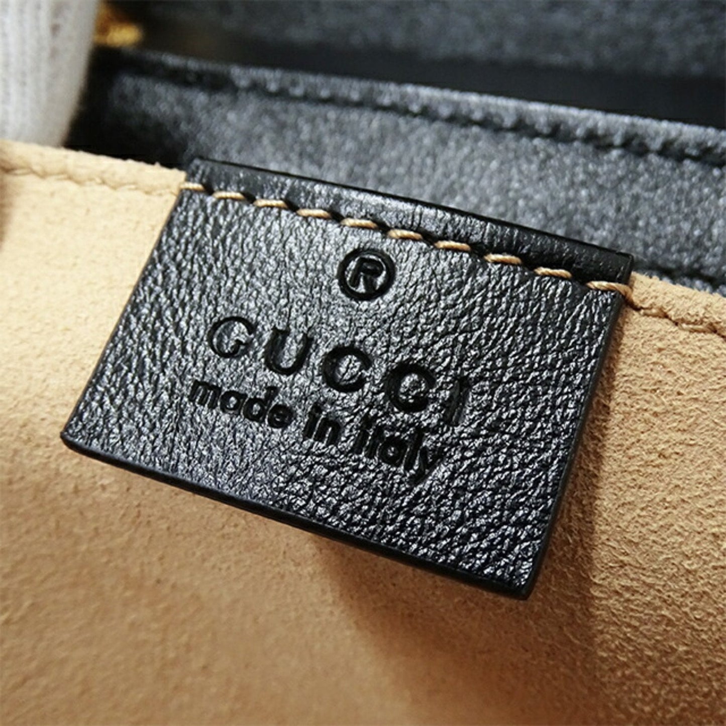 Gucci Gg Marmont Beige Canvas Shoulder Bag ( )