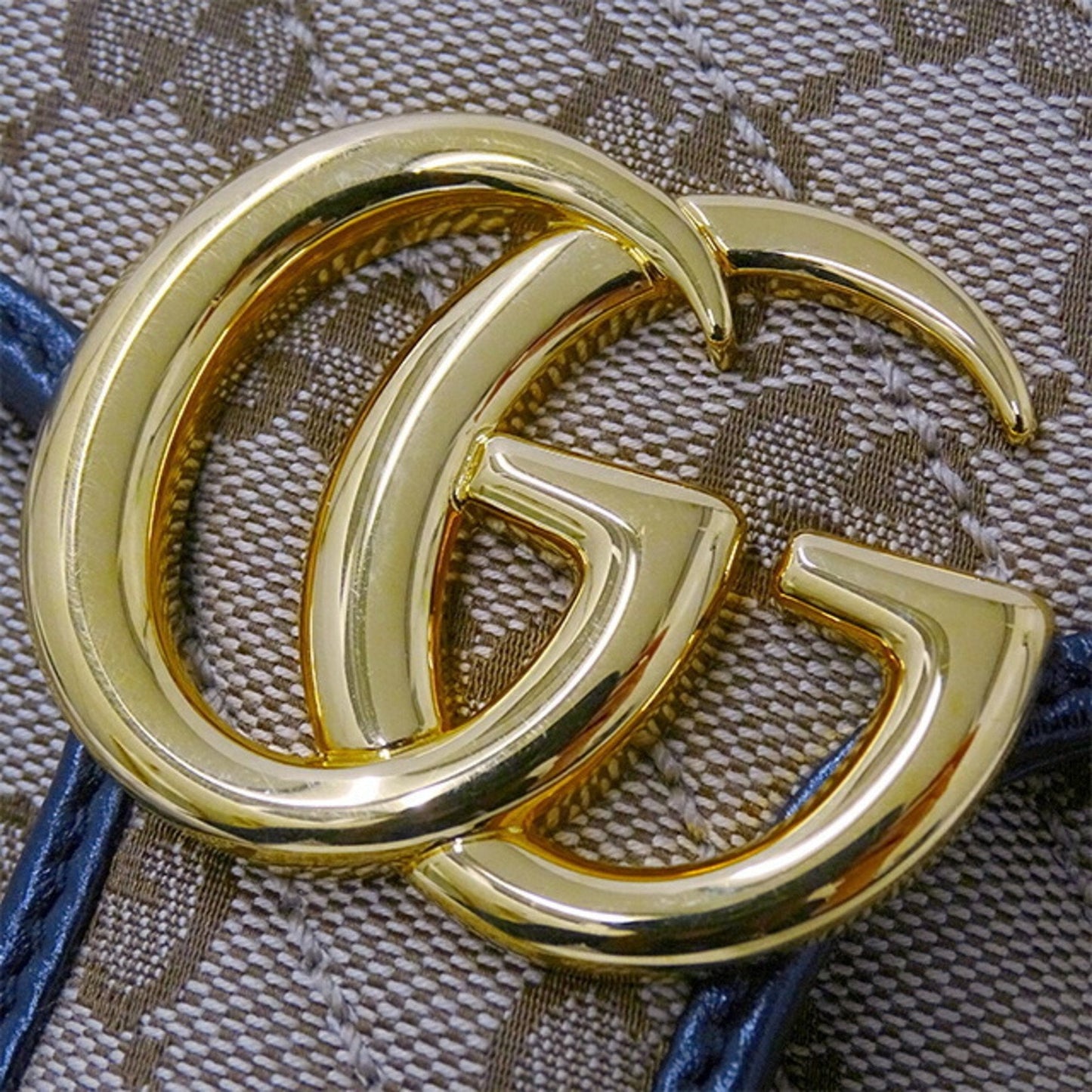 Gucci Gg Marmont Beige Canvas Shoulder Bag ( )