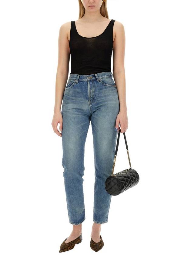 Luxury Saint Laurent Trending 2025 Women's Wool Jersey Sleeveless Black