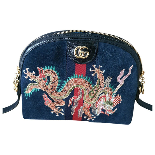 Gucci ophidia blue leather handbag