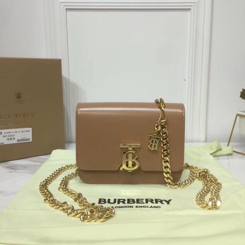 Top Quality Tb Chain Belt Bag Light Brown For Women, Bags 6.6in/17cm