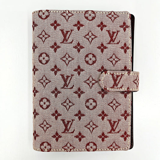 Louis Vuitton Cherry Mini Lin Canvas Small Ring Agenda PM Cover lv6612bf