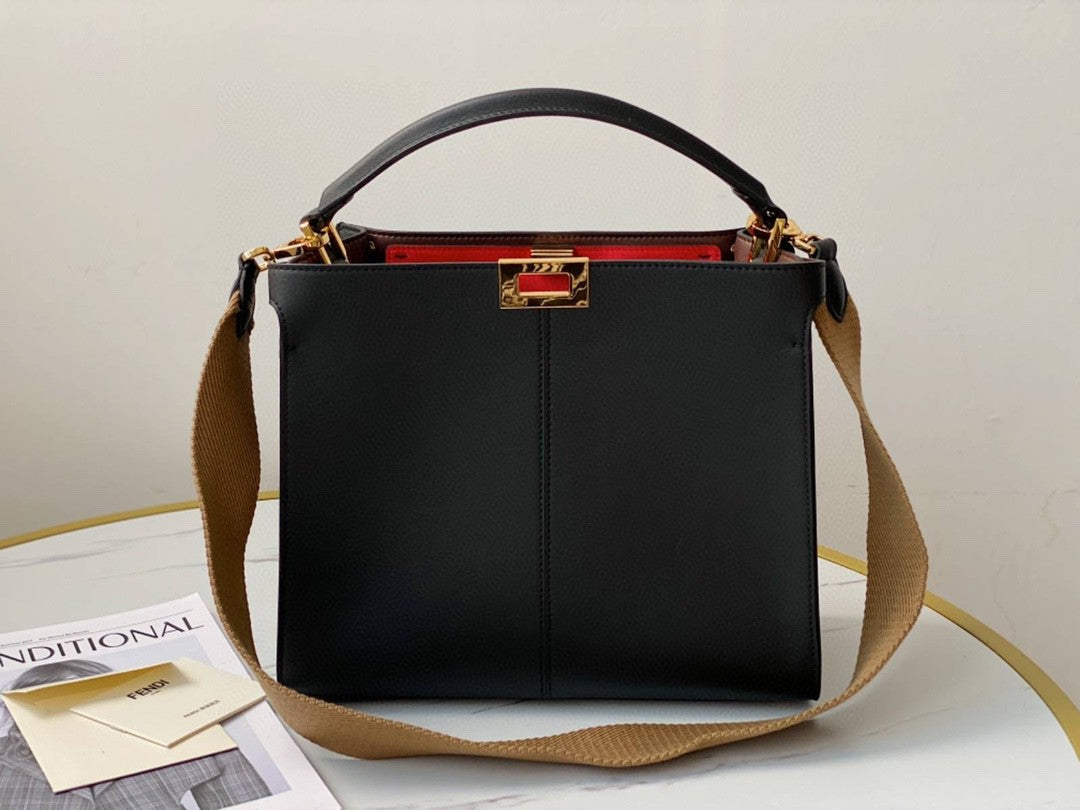 Top QualityTop Quality Peekaboo X-Lite Tote Medium Black Bag For Woman 30cm/12in