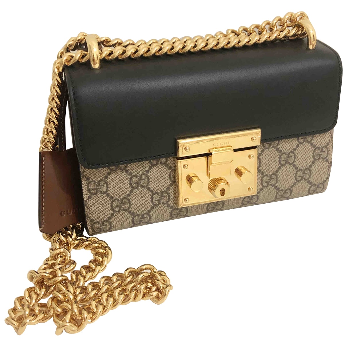 Gucci padlock  cloth handbag