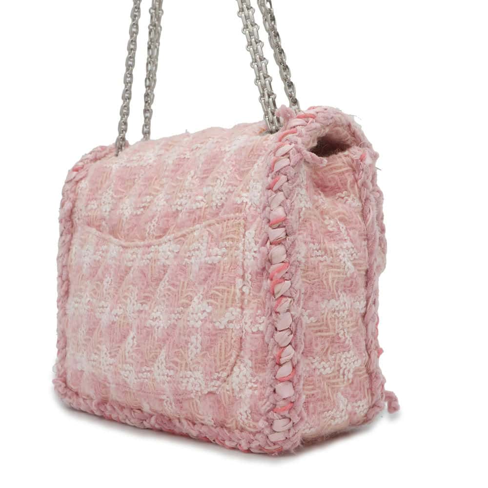 CHANEL 2.55ChainShoulder Bag Pink Tweed