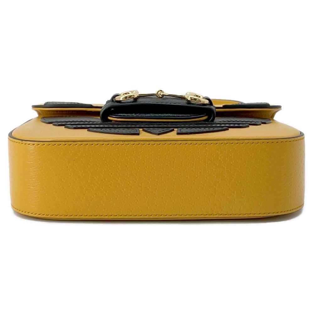 GUCCI Adidas Horsebit1955 Yellow/Black 658574 Leather