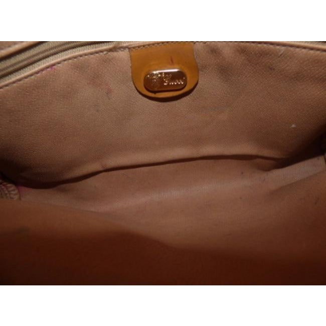 Gucci   Ivory Coated Canvas W Camel Leather Small G Logo