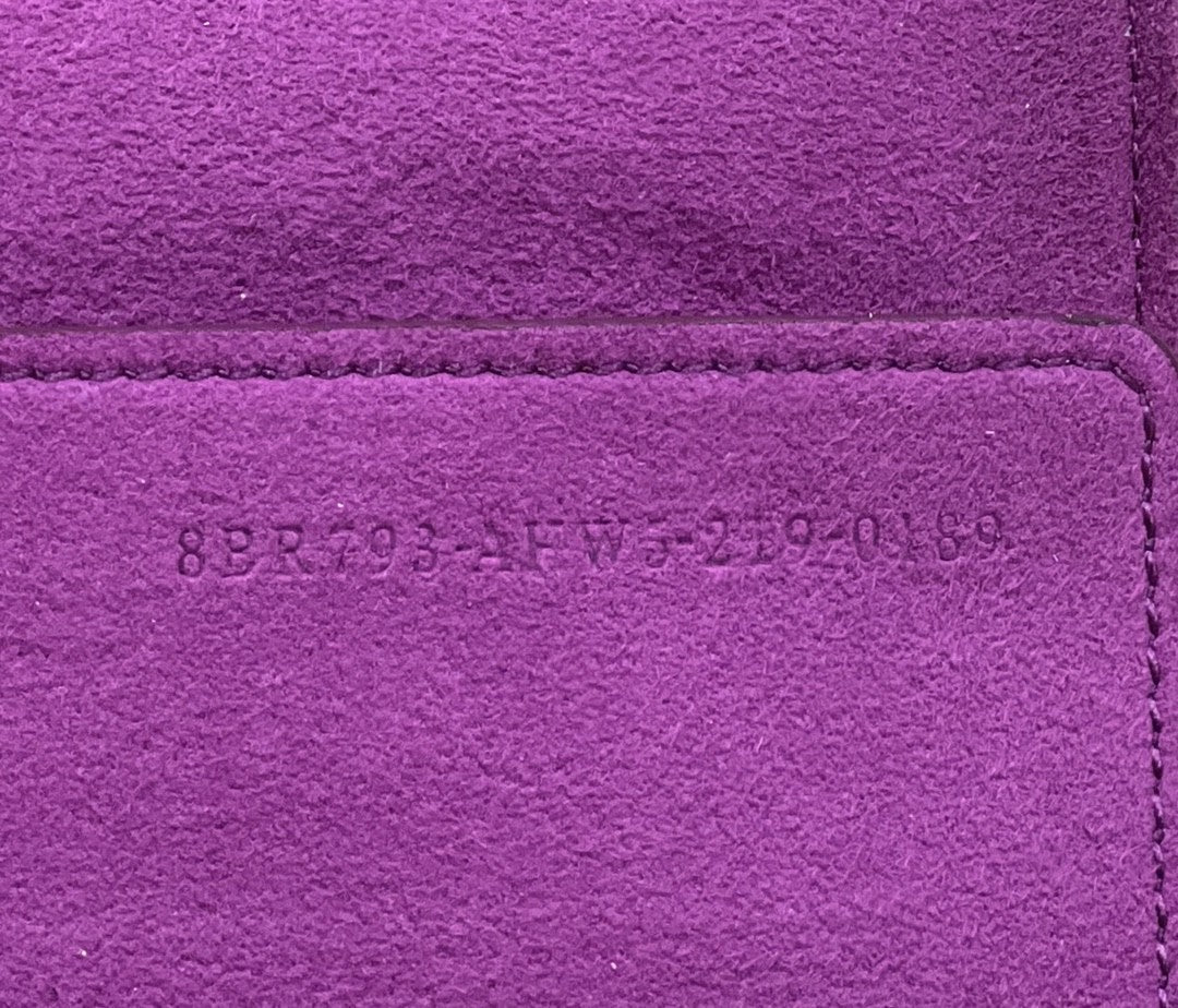 Top QualityTop Quality Baguette Chain Midi Purple FF Fabric Bag For Woman 14.5cm/6in 8BR793AHW5F1GEH