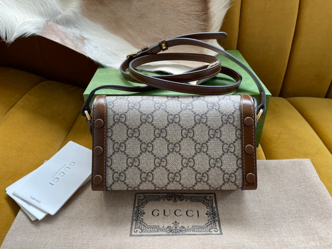 gg Children’s Horsebit 1955 Mini Bag Beige For Women, Women’s Bags 7in/18cm gg‎ ‎699296 92TCG 8563