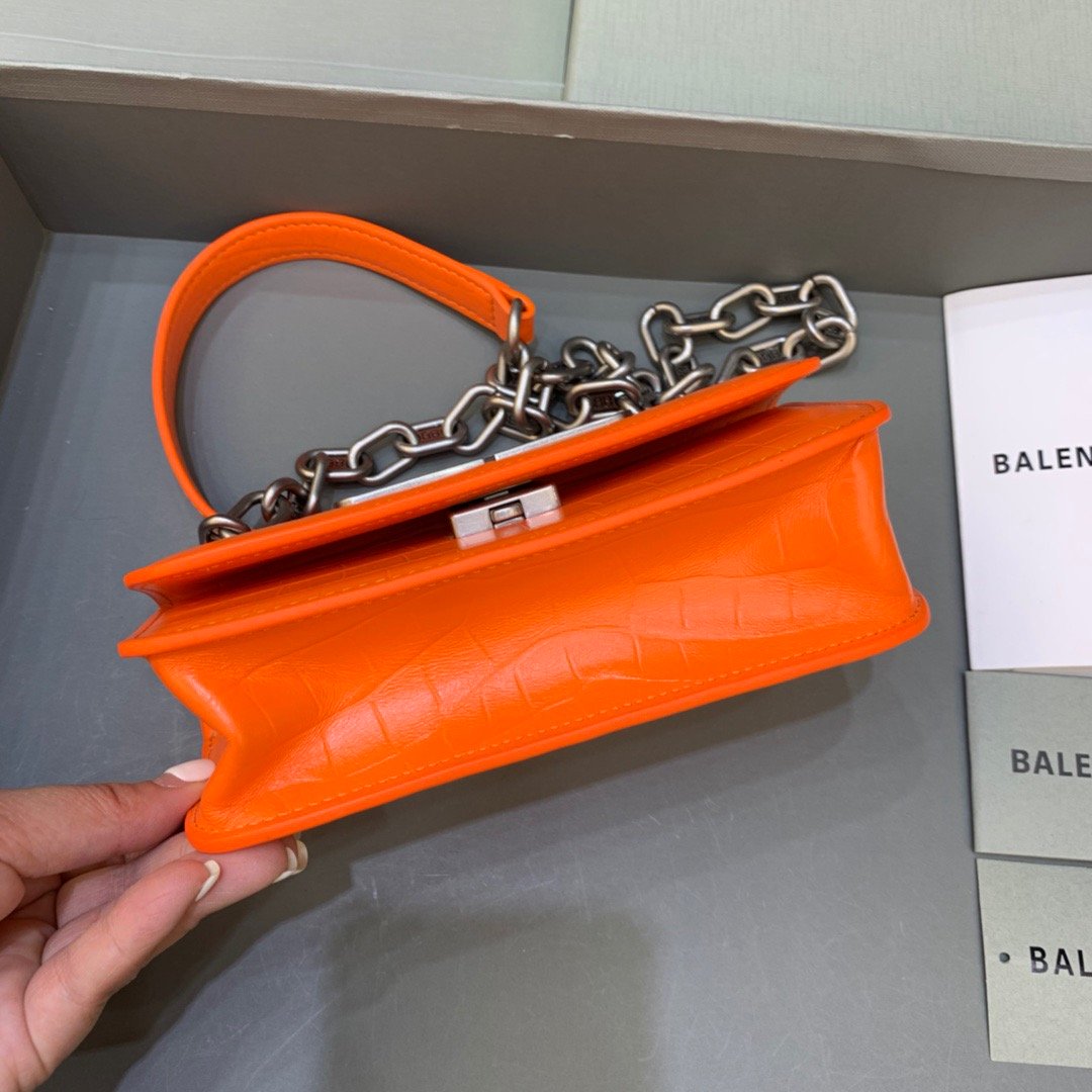 Top Quality Gossip Small On Chain Shoulder Bag Orange, For Women,  Bags 7.4in/19cm