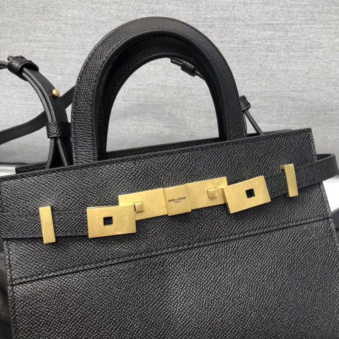 Top Quality Manhattan Nano Shopping Bag In Box Black For Women 8.2in/21cm YSL 5937410SX0W1000