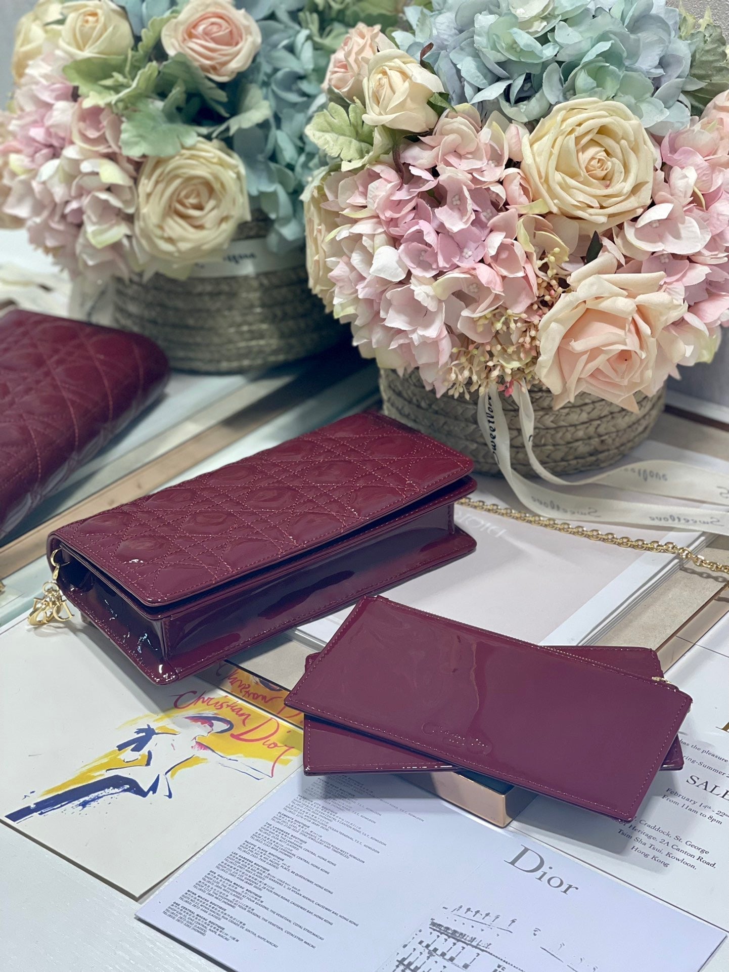 Top Quality Lady Pouch Maroon, For Women, Womens Handbags 8.5in/21.5cm CD