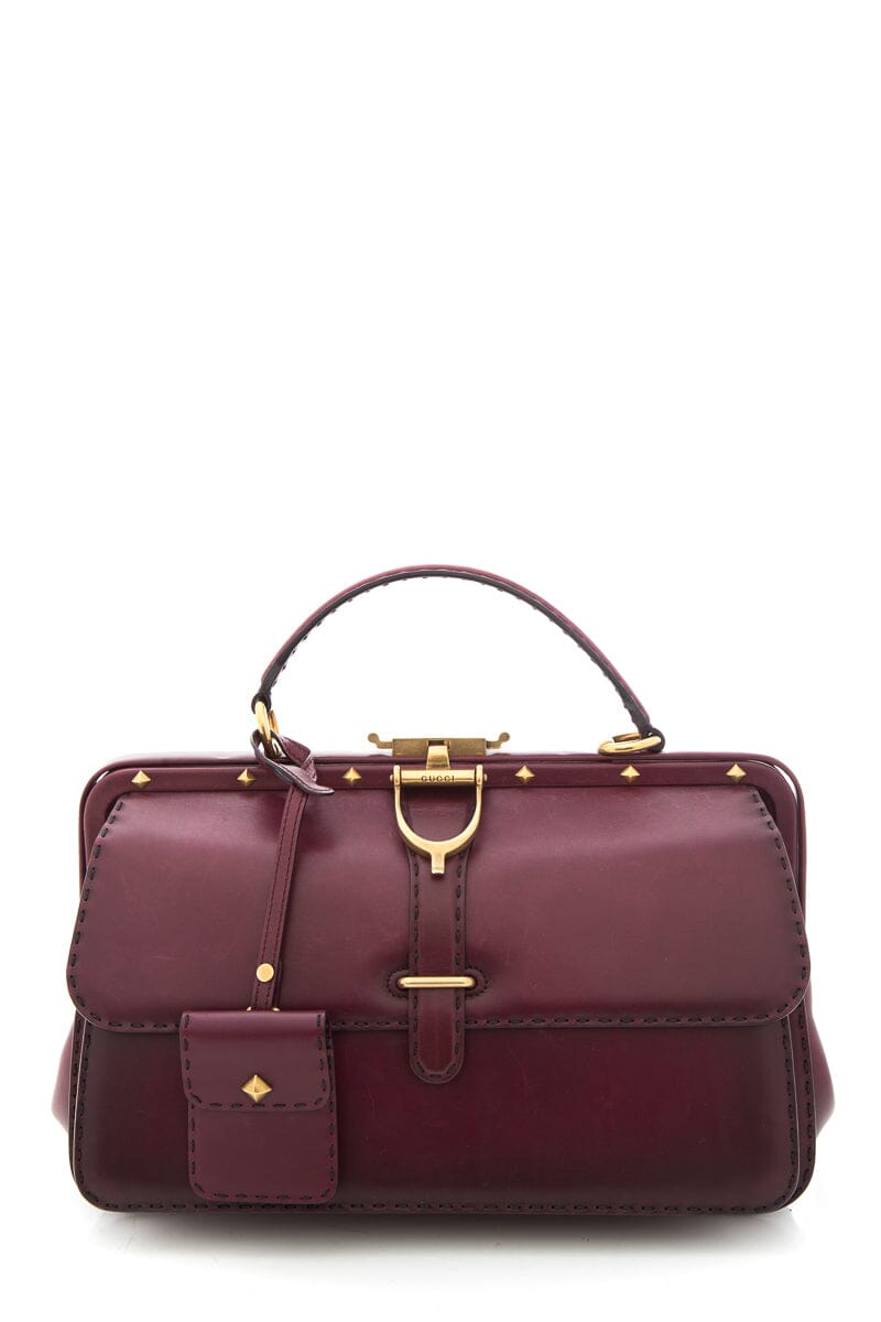 Gucci   Maroon & Gold Tom Ford Era Handbag