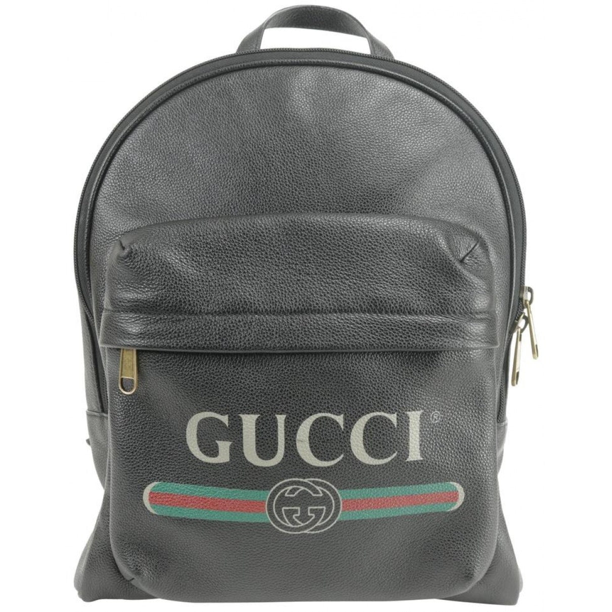 Gucci black leather backpacks