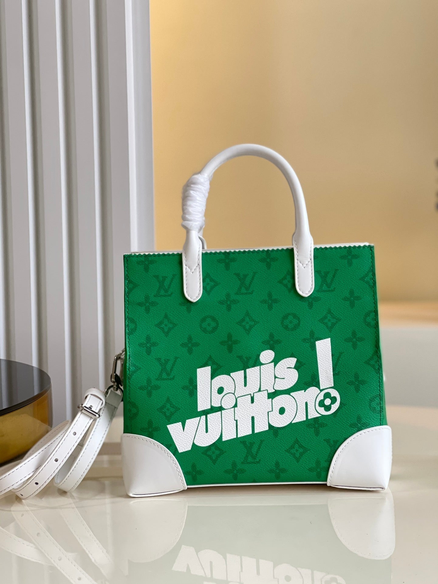 Top Quality Litter Bag  Monogram Canvas Green By Virgil Abloh For Men, Mens Bags, Shoulder And Crossbody Bags 9.4in/24cm Top Quality M80815