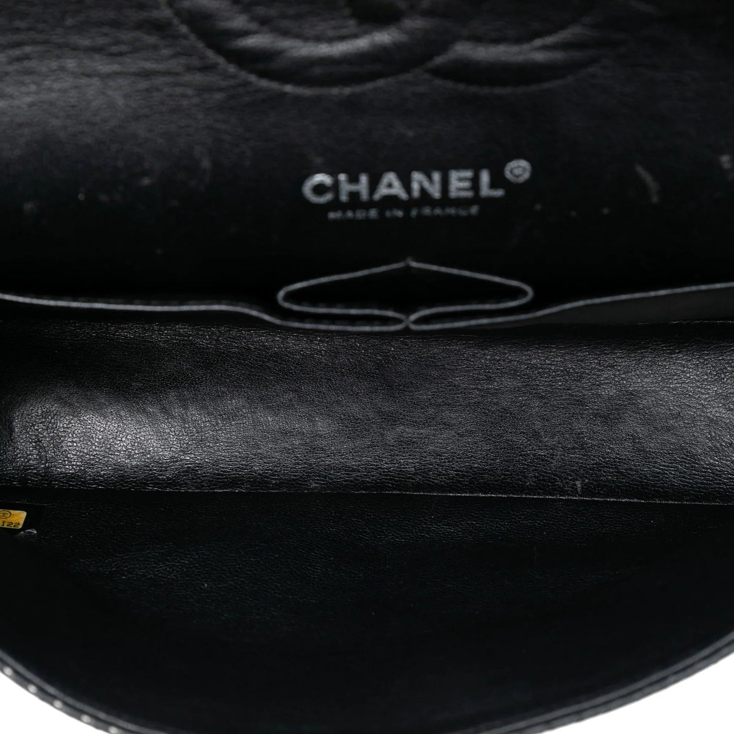 Black Chanel Medium Classic Perforated Lambskin Double Flap Shoulder Bag