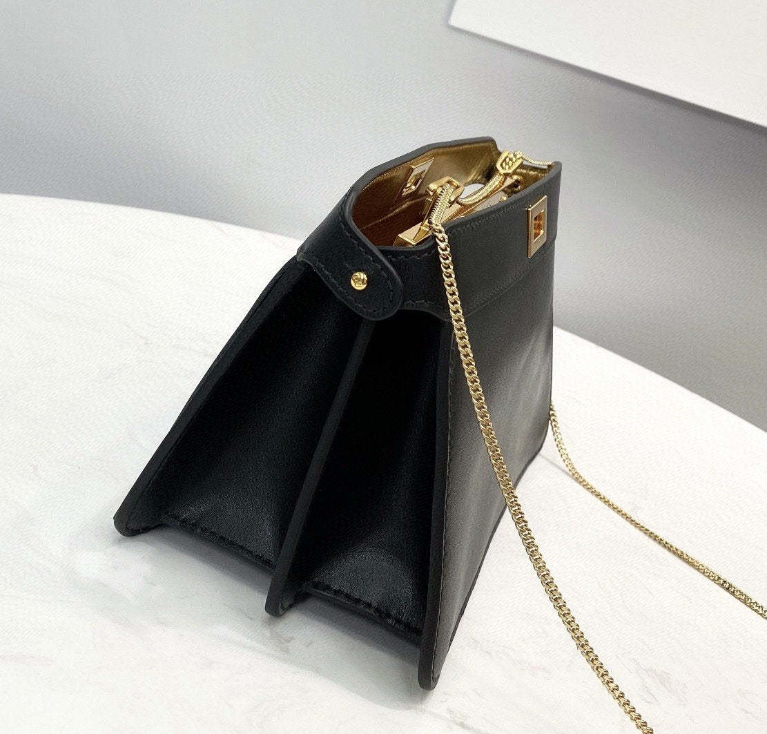 FI Top Quality Small Iseeu Pochette Black Bag For Woman 21cm/8in